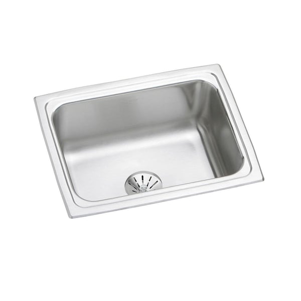 Lustertone Stainless Steel 25 X 19-1/2 X 10-1/8 Single Bowl Top Mount Sink With Perfect Drain